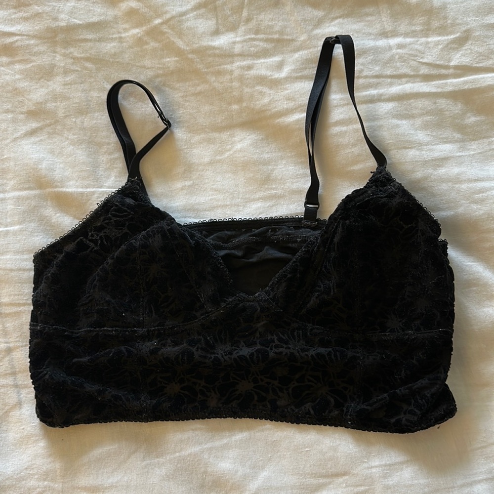 Free People Black Lace Bralette